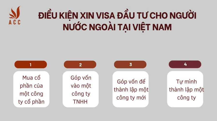 Điều kiện xin visa đầu tư cho người nước ngoài tại Việt Nam