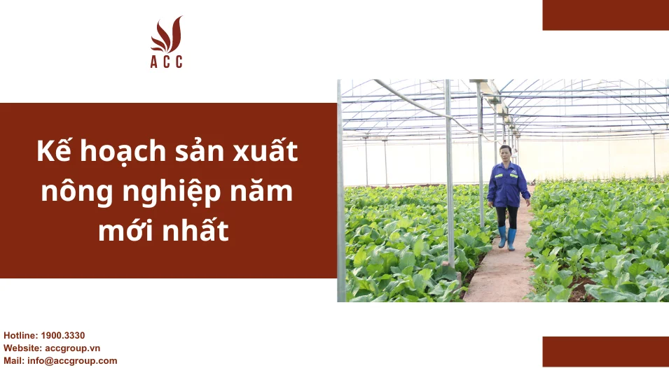 Kế hoạch sản xuất nông nghiệp năm mới nhất