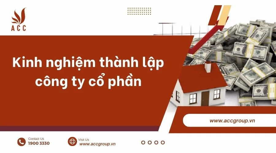 Kinh nghiệm thành lập công ty cổ phần