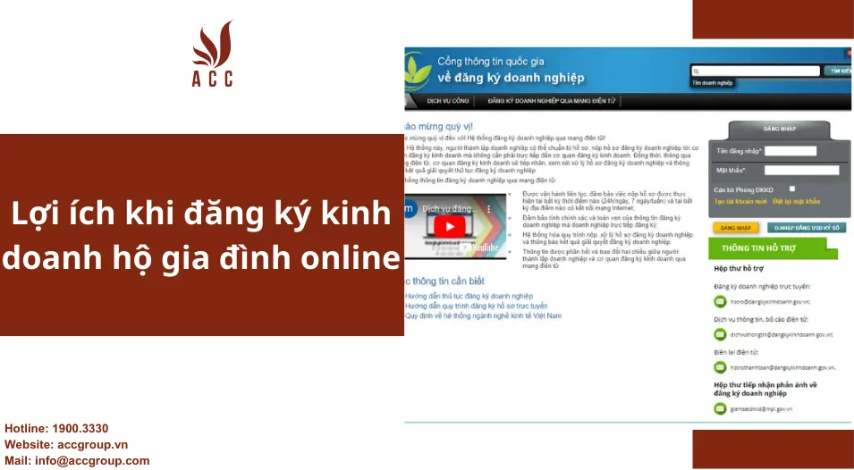 Lợi ích khi đăng ký kinh doanh hộ gia đình online