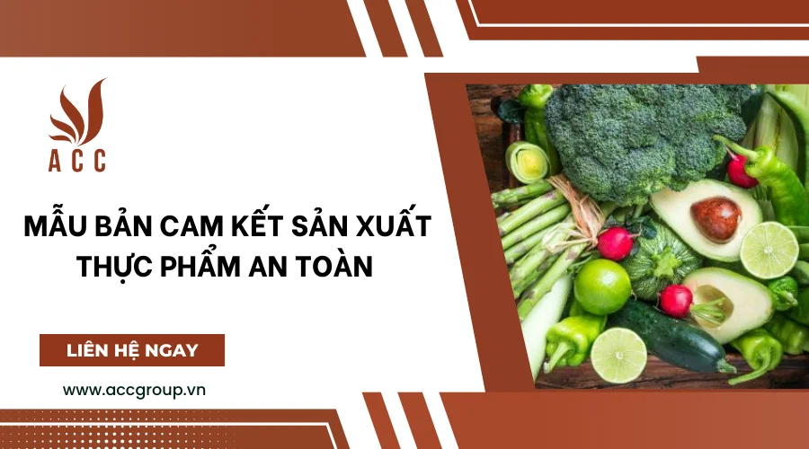 Mẫu bản cam kết sản xuất thực phẩm an toàn [Mới nhất]Mẫu bản cam kết sản xuất thực phẩm an toàn