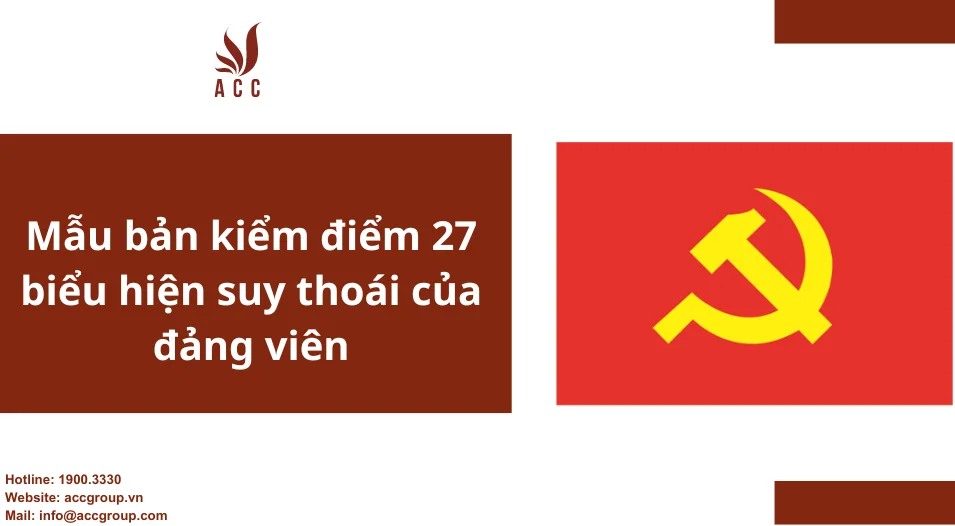 Mẫu bản kiểm điểm 27 biểu hiện suy thoái của đảng viên