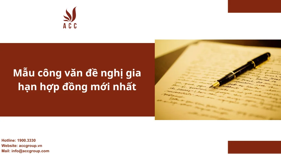 Mẫu công văn đề nghị gia hạn hợp đồng kinh tế mới nhất