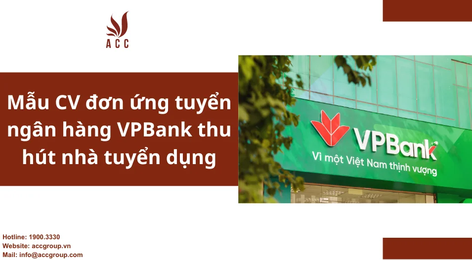 Mẫu CV đơn ứng tuyển ngân hàng VPBank thu hút nhà tuyển dụng