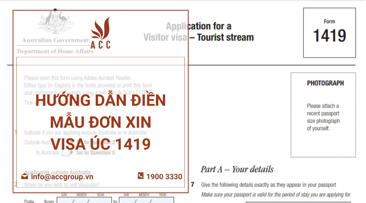 Hướng dẫn điền mẫu đơn xin visa Úc 1419