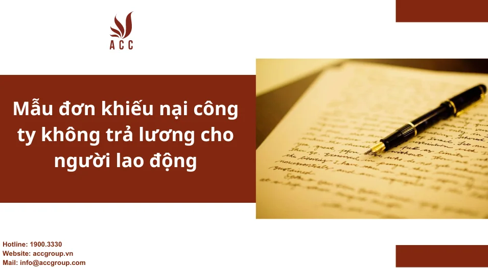 Mẫu đơn khiếu nại công ty không trả lương cho người lao động