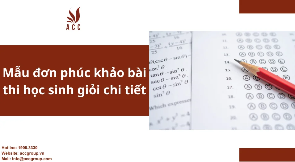 Mẫu đơn phúc khảo bài thi học sinh giỏi chi tiết