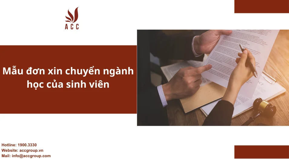 Mẫu đơn xin chuyển ngành học của sinh viên