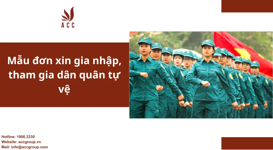 Mẫu đơn xin gia nhập, tham gia dân quân tự vệ