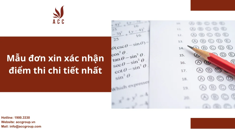 Mẫu đơn xin xác nhận điểm thi chi tiết nhất