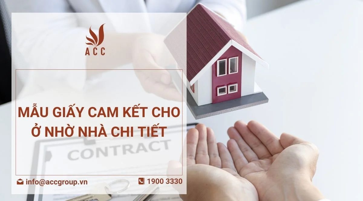 Mẫu giấy cam kết cho ở nhờ nhà chi tiết