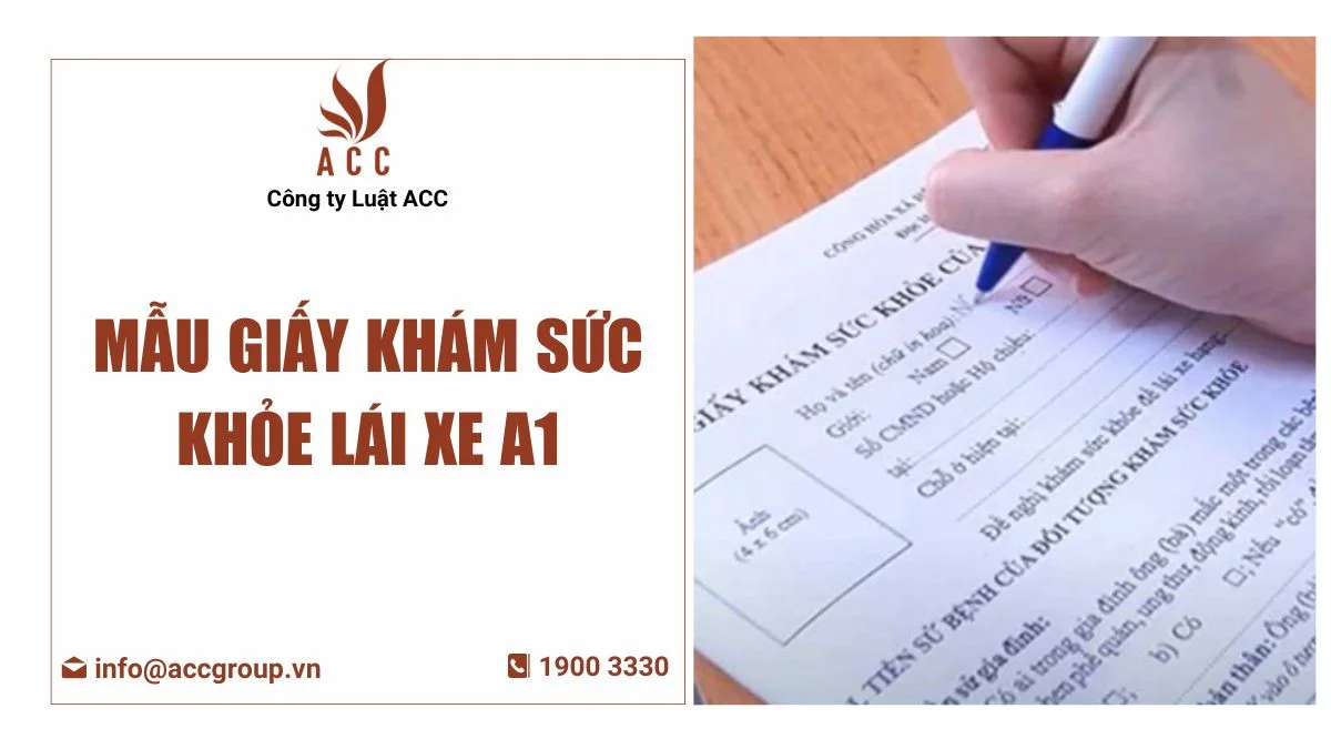 Mẫu giấy khám sức khỏe lái xe a1