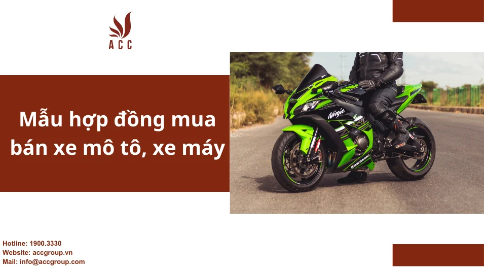 Mẫu hợp đồng mua bán xe mô tô, xe máy