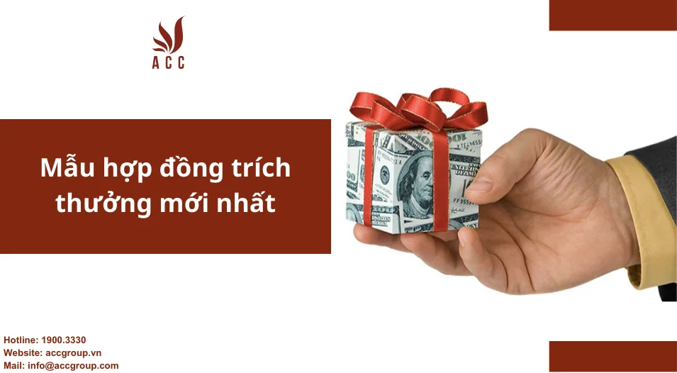 Mẫu hợp đồng trích thưởng mới nhất