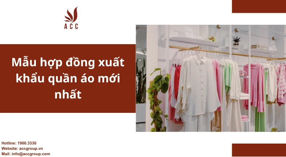 Mẫu hợp đồng xuất khẩu quần áo mới nhất