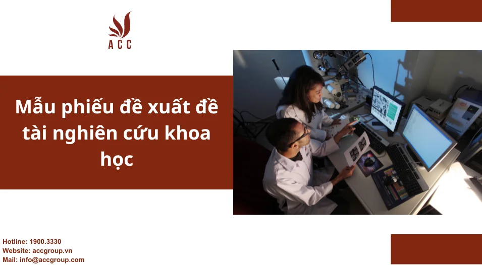 Mẫu phiếu đề xuất đề tài nghiên cứu khoa học