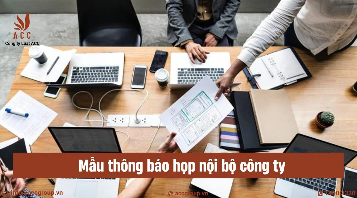 Thông báo mời họp nội bộ công ty