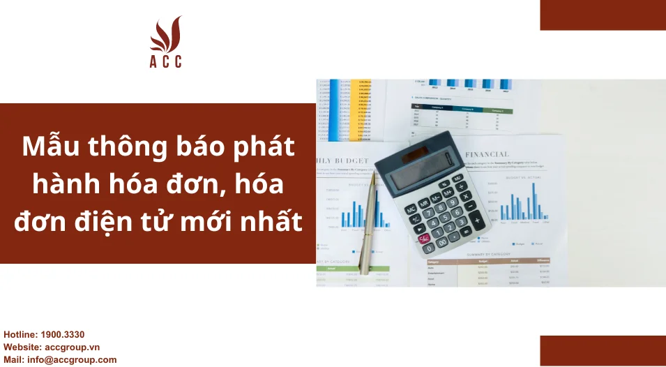 Mẫu thông báo phát hành hóa đơn, hóa đơn điện tử mới nhất