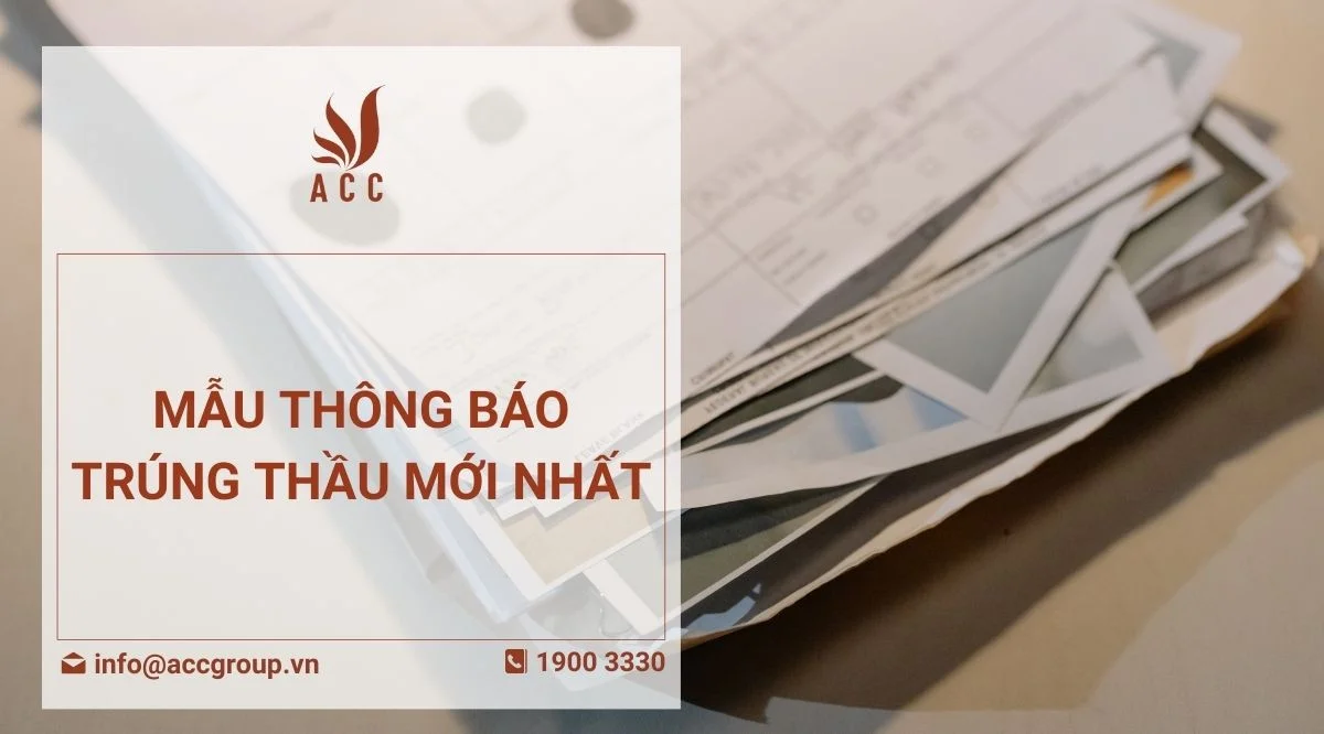 Mẫu Thông báo trúng thầu mới nhất