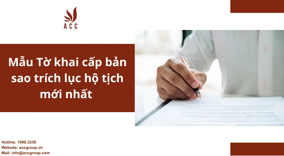 Mẫu Tờ khai cấp bản sao trích lục hộ tịch mới nhất