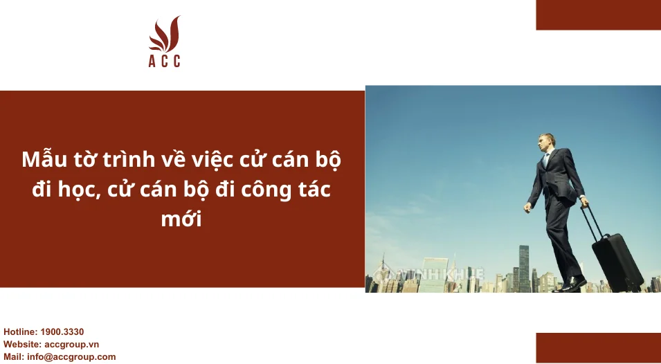 Mẫu tờ trình về việc cử cán bộ đi học, cử cán bộ đi công tác mới