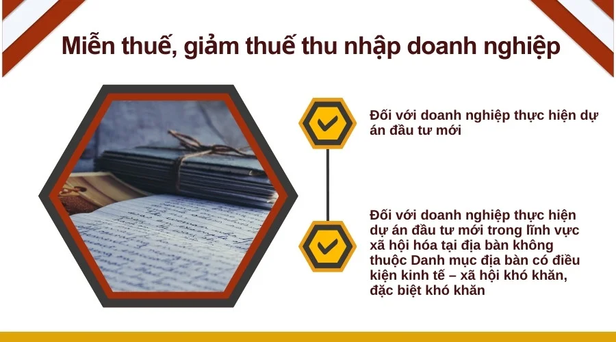 Miễn thuế, giảm thuế thu nhập doanh nghiệp