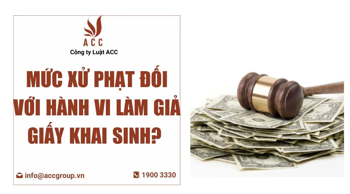  Mức xử phạt đối với hành vi làm giả giấy khai sinh? 