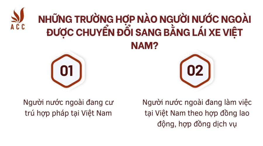 Những trường hợp nào người nước ngoài được chuyển đổi sang bằng lái xe Việt Nam?