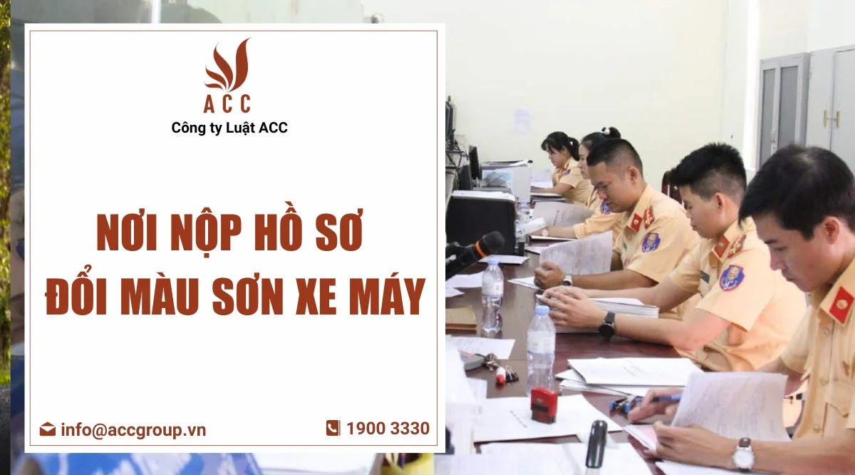 Nơi nộp hồ sơ đổi màu sơn xe máy