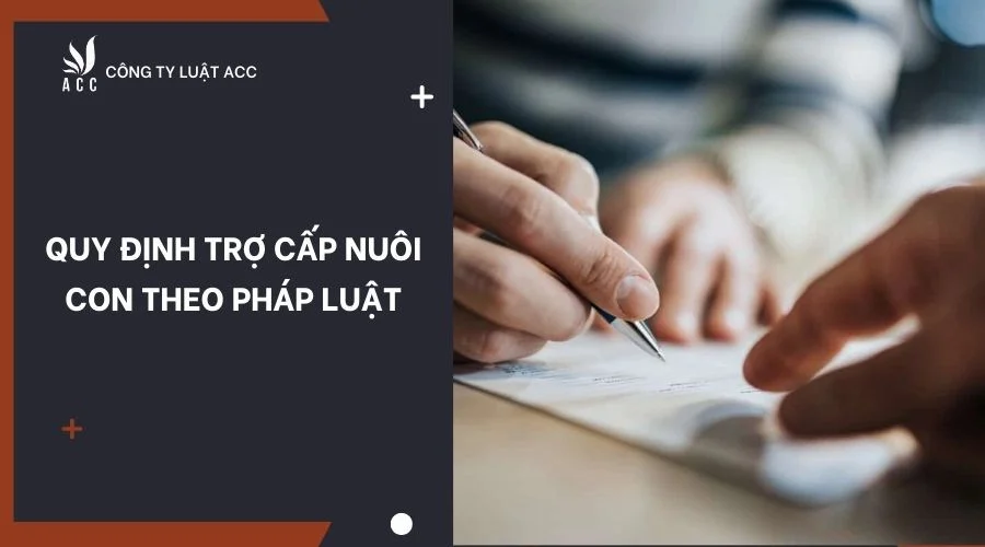 Quy định trợ cấp nuôi con theo pháp luật