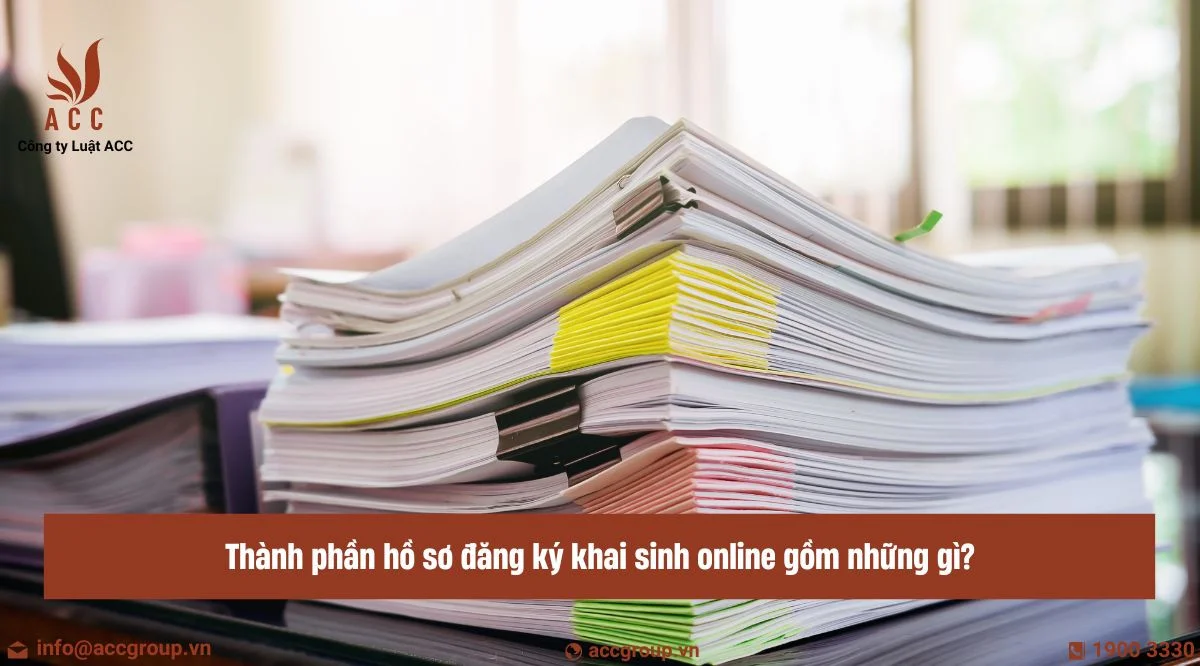 Thành phần hồ sơ đăng ký khai sinh online gồm những gì?