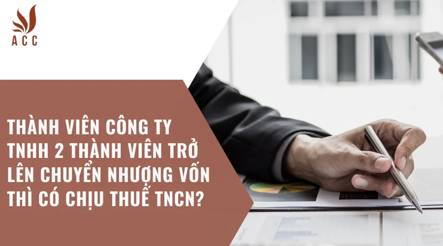  Thành viên công ty TNHH 2 thành viên trở lên chuyển nhượng vốn thì có chịu thuế TNCN?