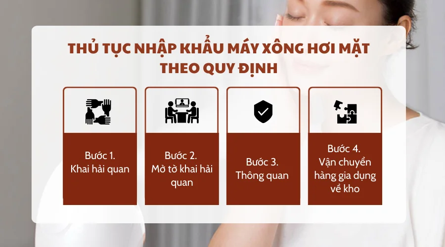 Thủ tục nhập khẩu máy xông hơi mặt theo quy định