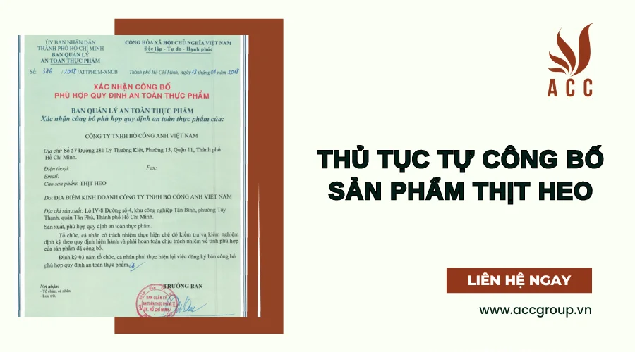 Thủ tục tự công bố sản phẩm thịt heo [Chi tiết nhất]