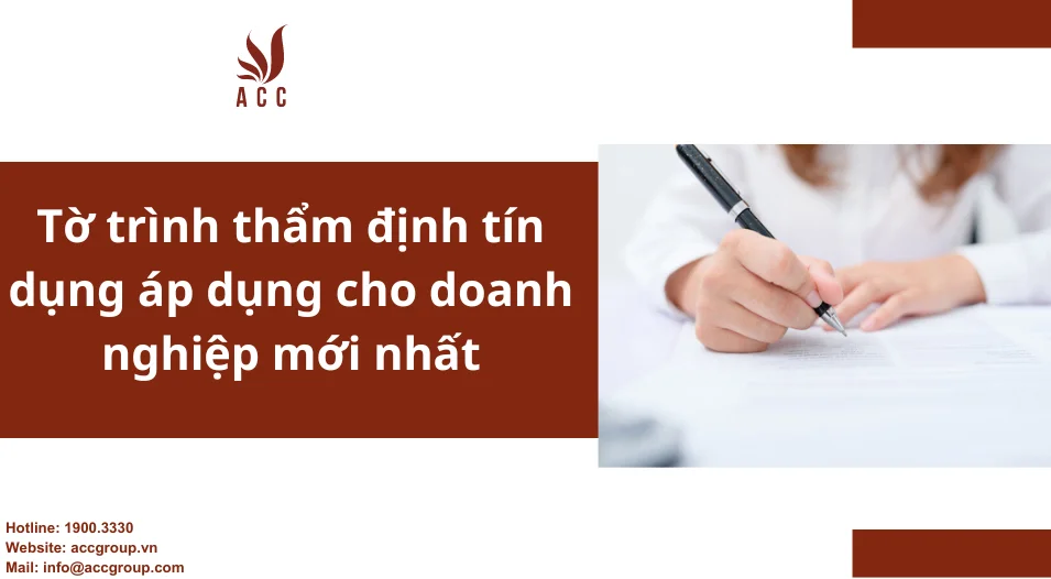 Tờ trình thẩm định tín dụng áp dụng cho doanh nghiệp mới nhất