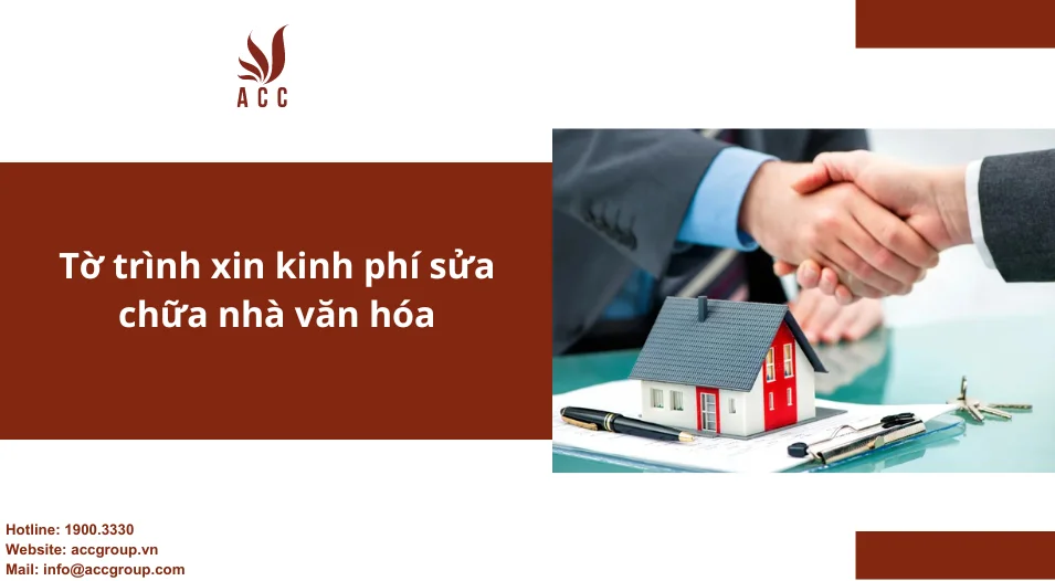 Tờ trình xin kinh phí sửa chữa nhà văn hóa