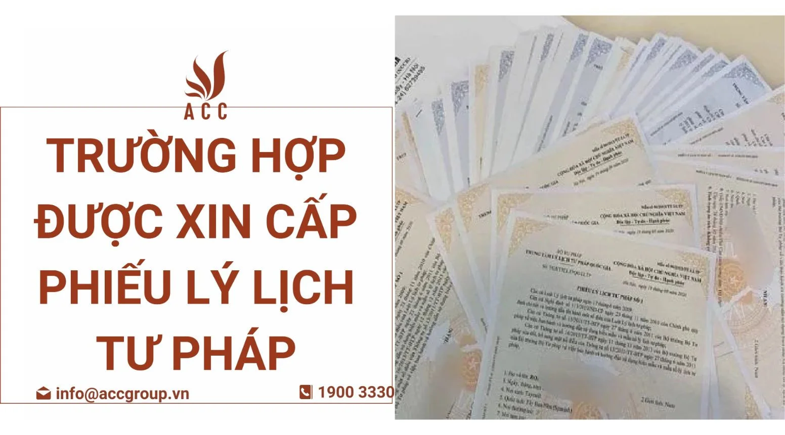 Trường hợp được xin cấp phiếu lý lịch tư pháp