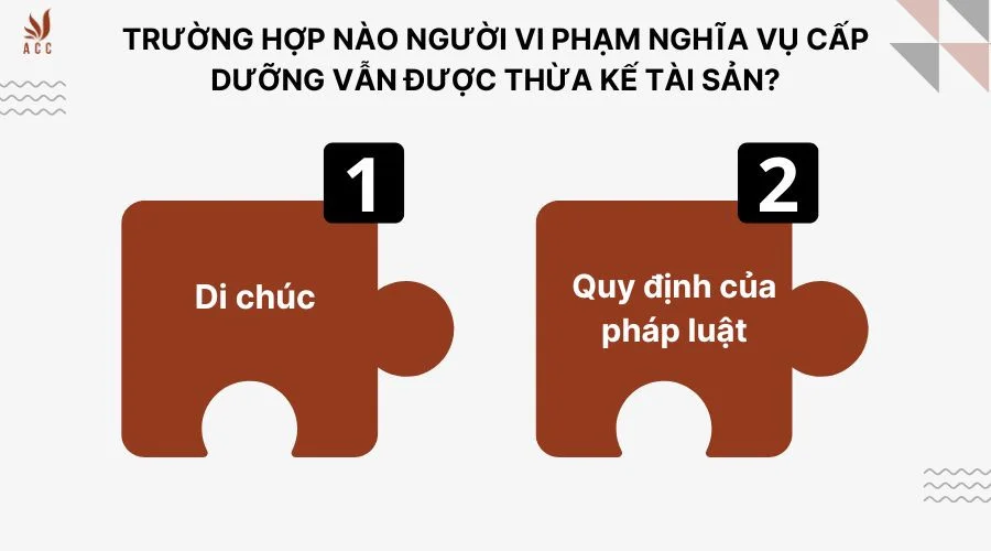 Trường hợp nào người vi phạm nghĩa vụ cấp dưỡng vẫn được thừa kế tài sản?