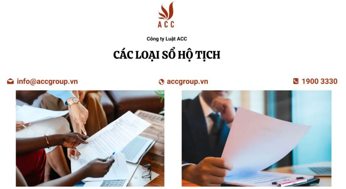 Các loại sổ hộ tịch