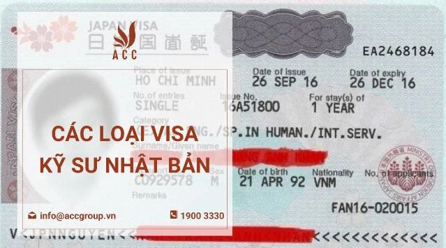 Các loại visa kỹ sư Nhật Bản