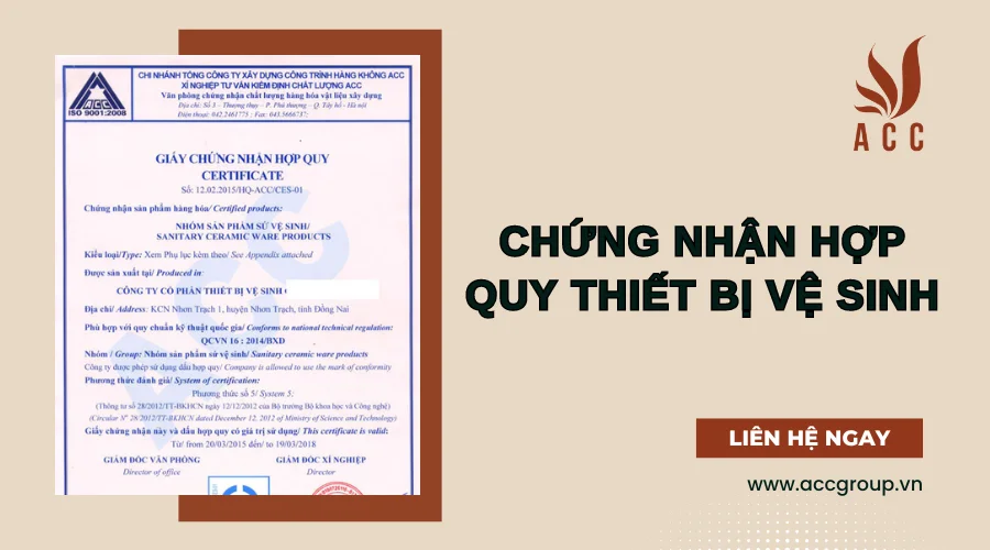 Chứng nhận hợp quy thiết bị vệ sinh