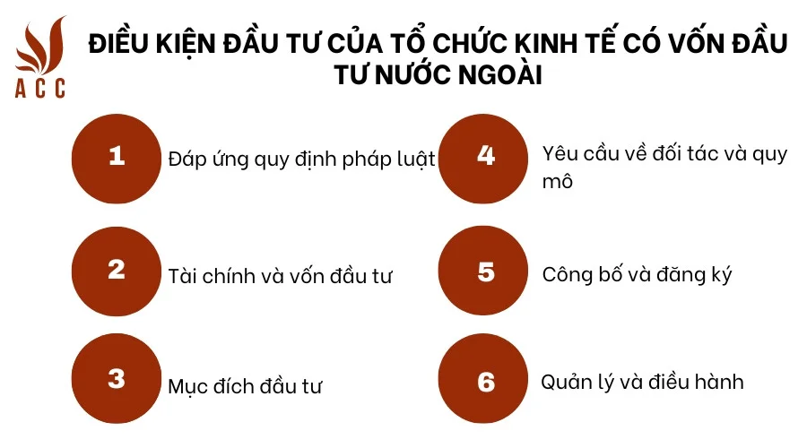 Điều kiện đầu tư của tổ chức kinh tế có vốn đầu tư nước ngoài