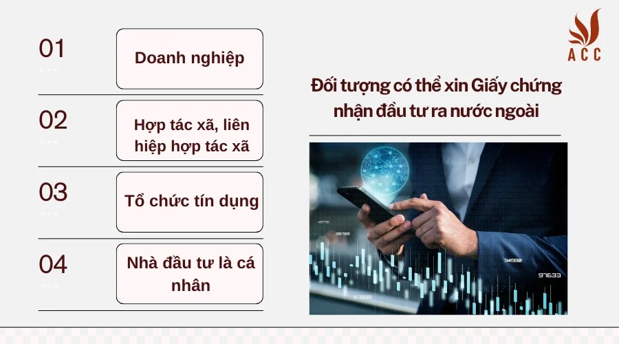 Đối tượng có thể xin Giấy chứng nhận đầu tư ra nước ngoài