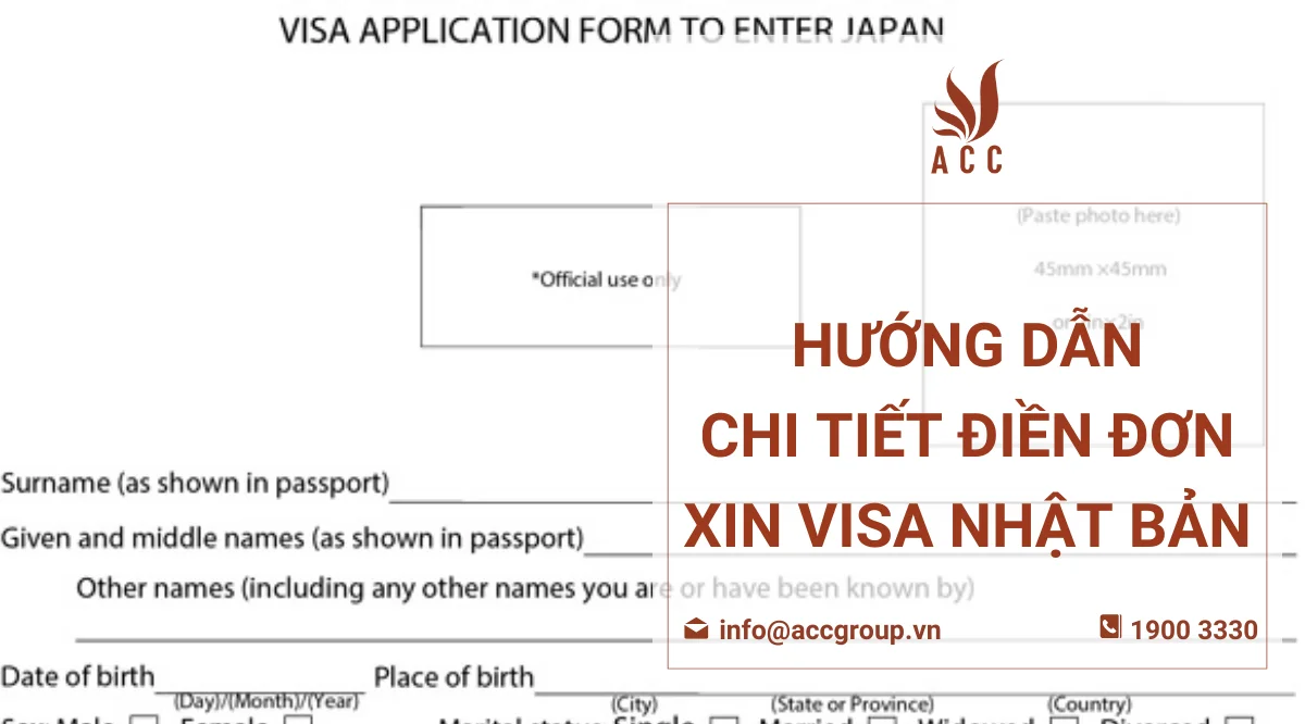 Hướng dẫn chi tiết điền đơn xin visa Nhật