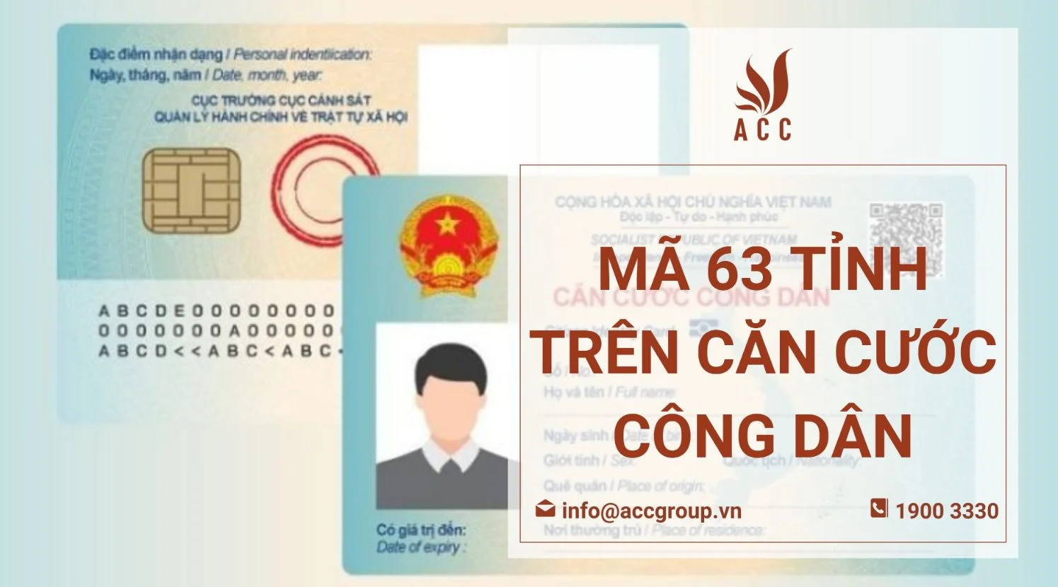 Mã 63 tỉnh trên căn cước công dân