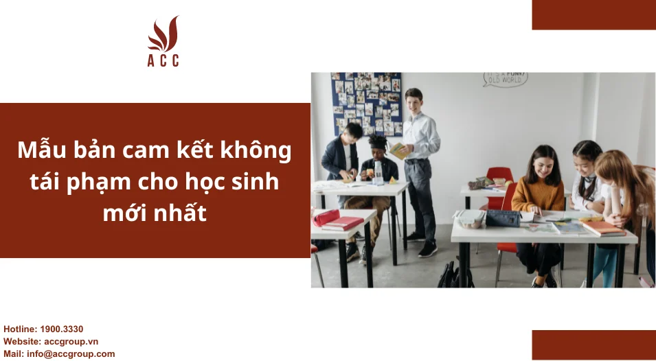 Mẫu bản cam kết không tái phạm cho học sinh mới nhất