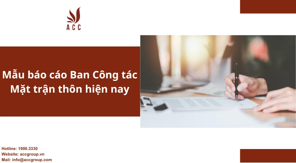 Mẫu báo cáo Ban Công tác Mặt trận thôn hiện nay