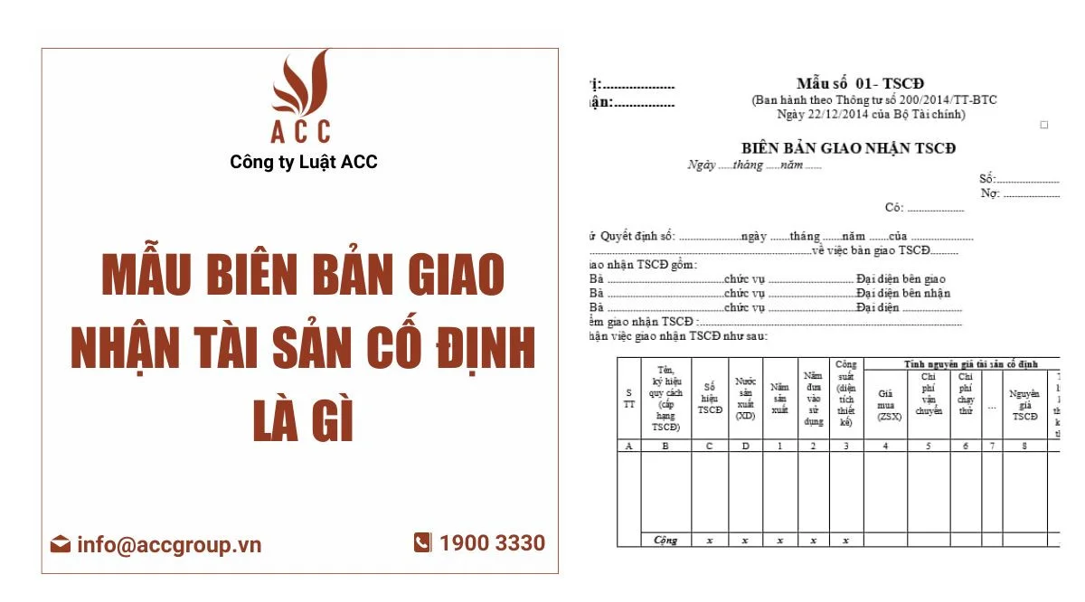 Mẫu biên bản giao nhận tài sản cố định là gì