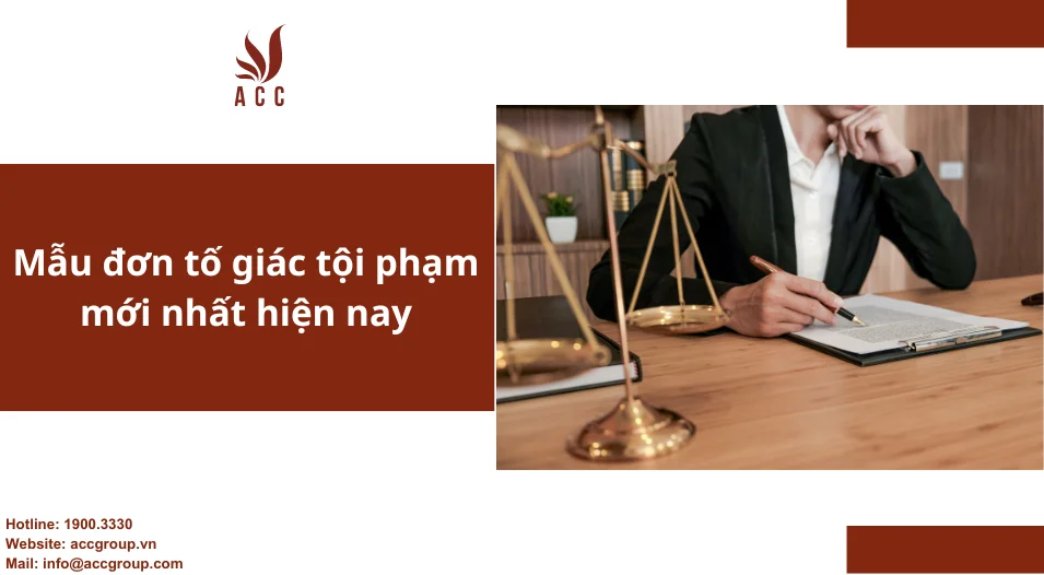 Mẫu đơn tố giác tội phạm mới nhất hiện nay