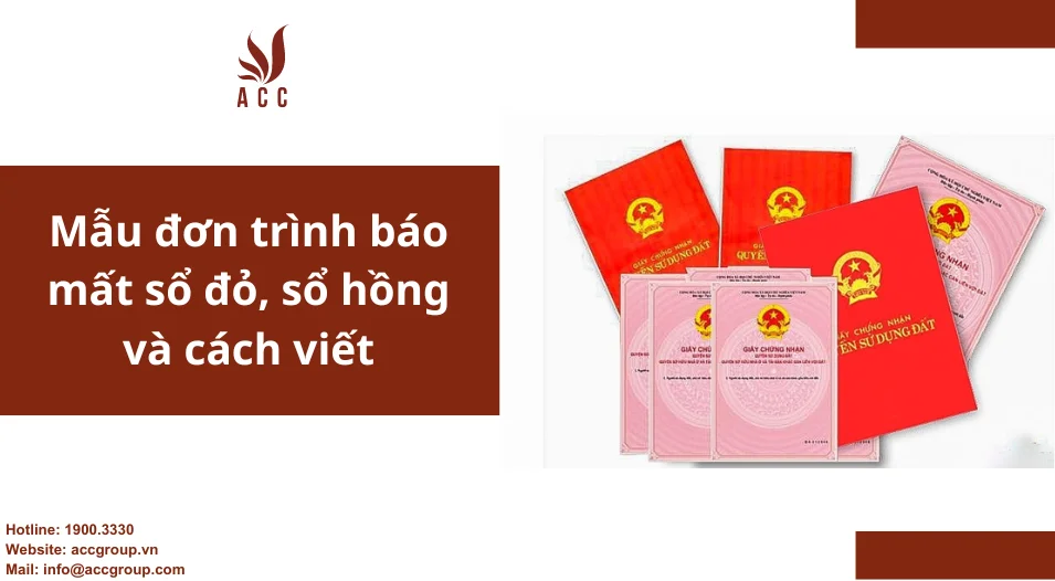 Mẫu đơn trình báo mất sổ đỏ, sổ hồng và cách viết